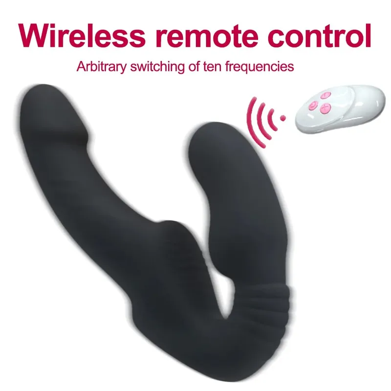 Strapless Strap-on Vibrador Vibrador com Controle Remoto para Mulheres Casais Lésbicos G Spot Brinquedos Sexuais Com Clitóris Estimulador Adulto