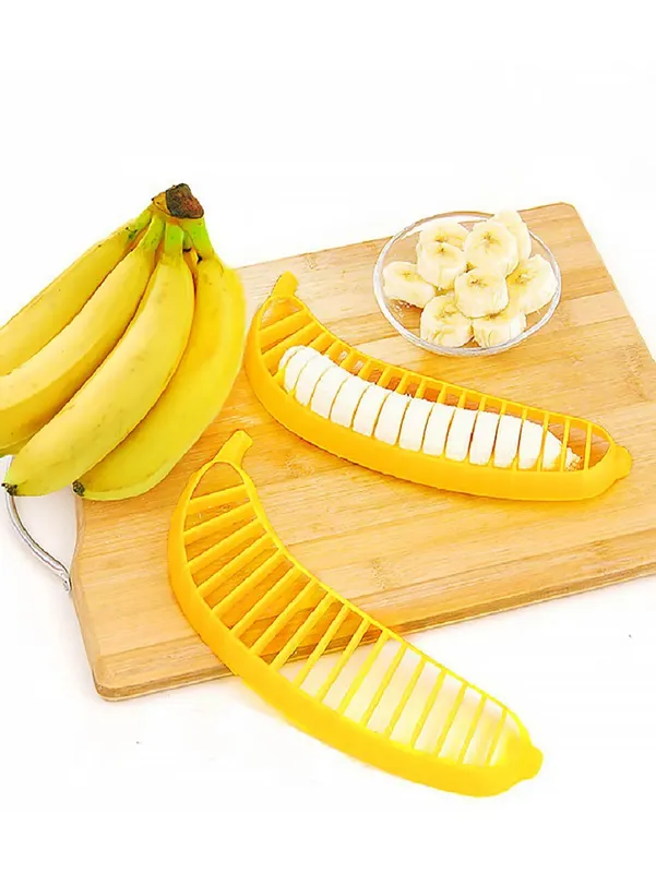1pc divisor de banana prato de frutas salada de frutas fatiador de banana