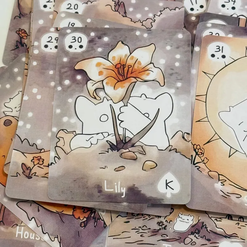 38 cartões da série lenormand dos pces-lil phantasm lenormand oracle deck inglês cartões de mesa para festas precognição & adivinhação
