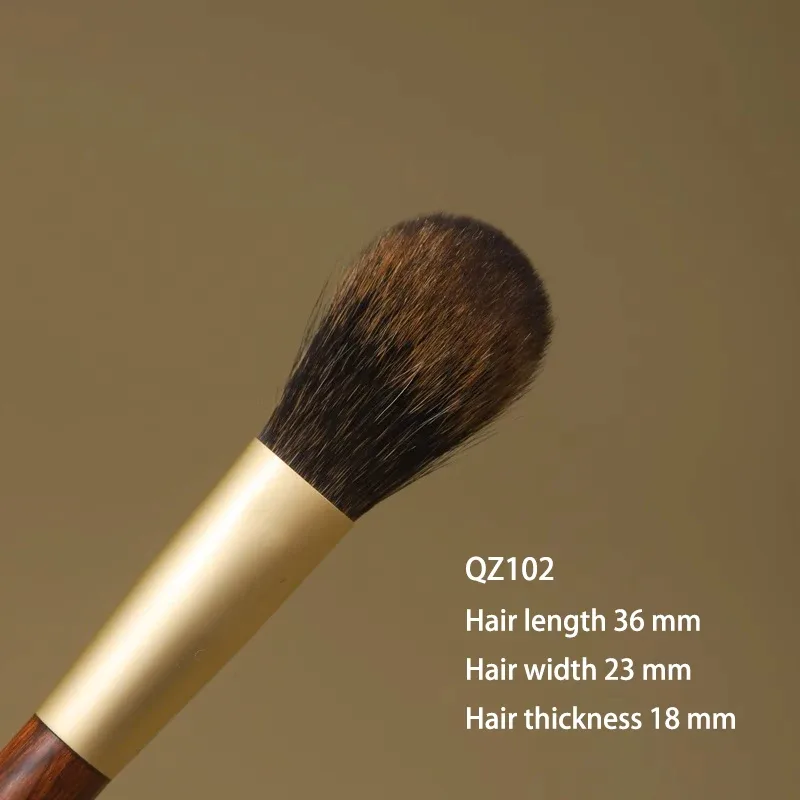 Professional Handmade Makeup Brushes 1PC Soft Squirrel Hair Blush Highlighter Brush African Rosewood Handle Make Up Brush