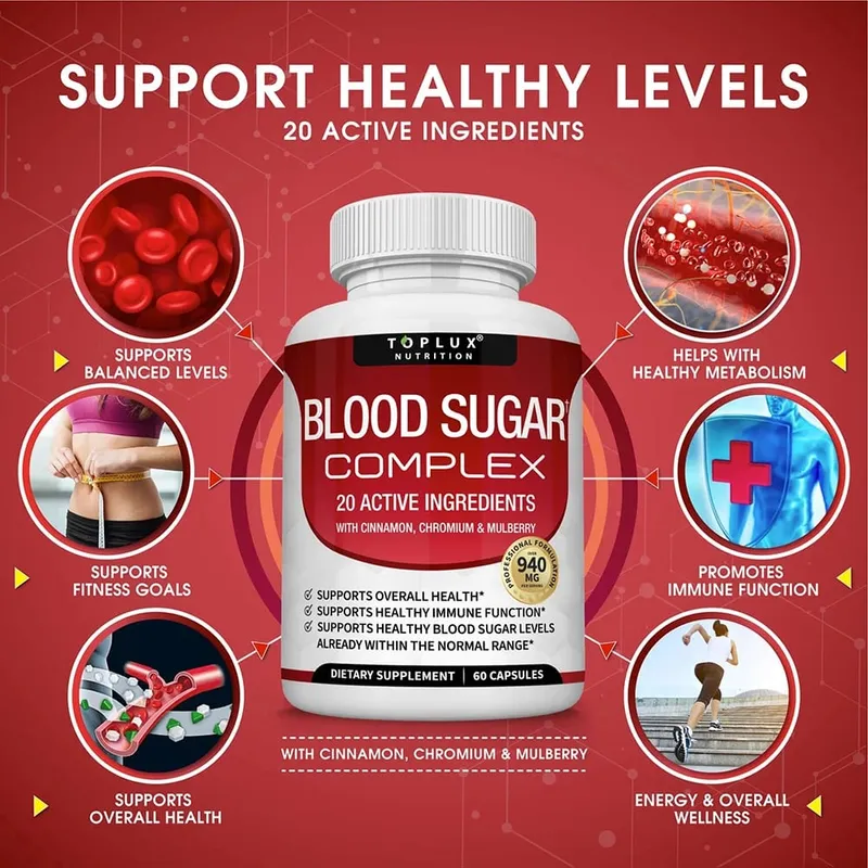 Suplemento complexo de magnésio premium 1000mg Glisinato de magnésio 525mg Complexo de açúcar no sangue 940mg Cápsulas de Moringa 1200mg Não OGM