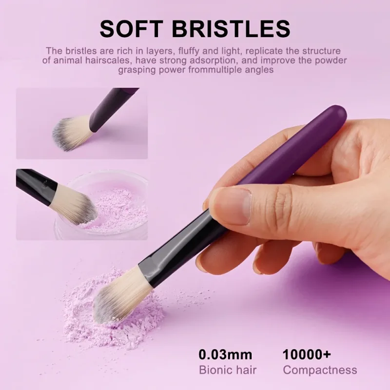 Conjunto de pincéis de maquiagem para os olhos, 20 peças, portátil, macio, ferramentas de beleza, base, sombra, delineador, multifuncional, iniciante