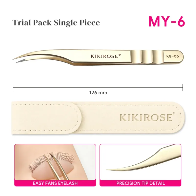 Pinça aplicadora de cílios de precisão, para extensão de cílios, conjunto de cílios postiços, aço inoxidável, ferramenta de maquiagem para salão de beleza