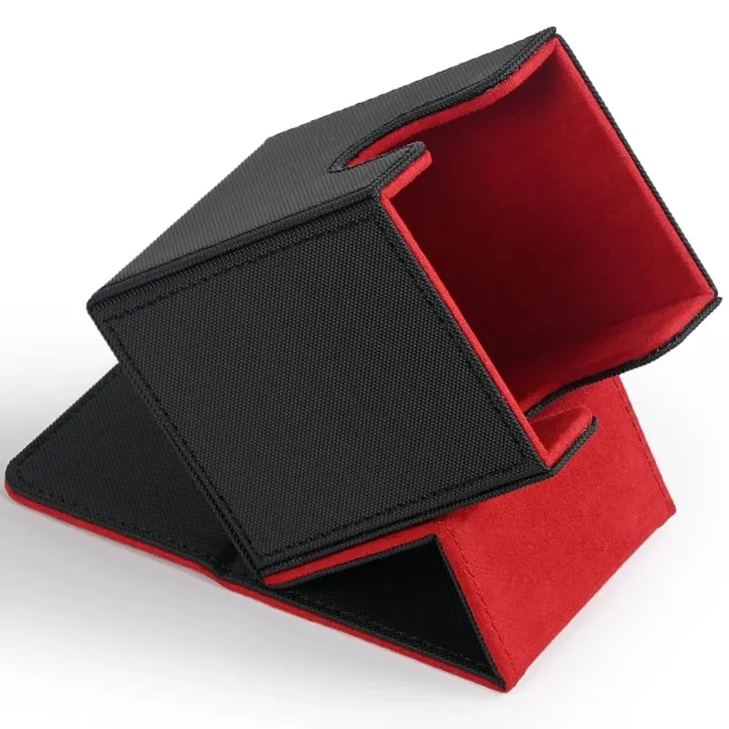 Caixa de baralho de cartas com capacidade para mais de 100 cartas de couro pu, caixa de armazenamento de cartões para jogos tcg, cartas comerciais. — image 2