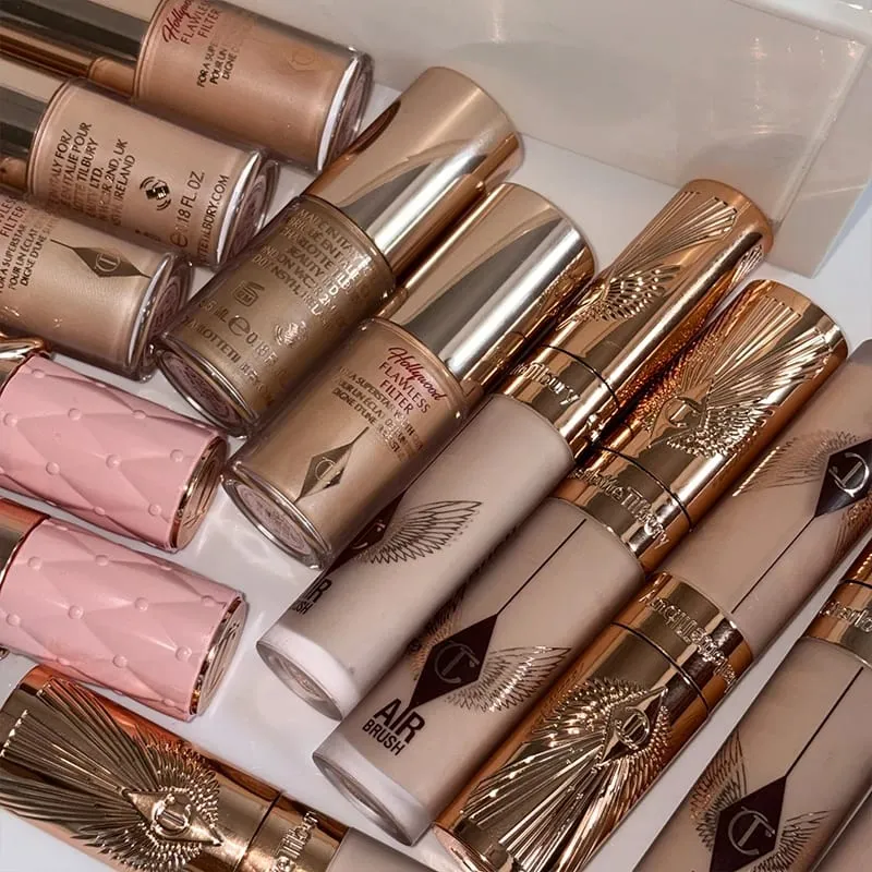 Charlotte Latest Tilbury Moisturized Plump Lip Gloss Highlights Concealer Liquid Foundation Two Color Heartbeat Blush Makeup