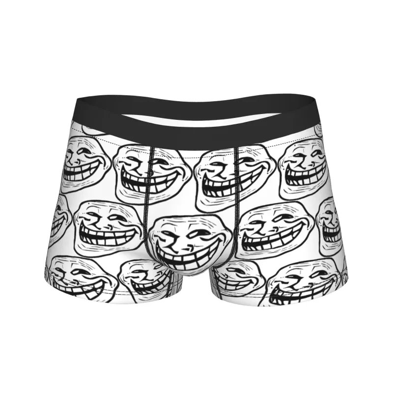 Rage comic trollfac tronco engraçado anime bolsa roupa interior venda quente padrão boxer breve confortável cuecas masculinas plus size