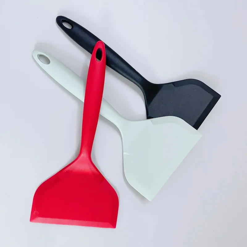 Espátula de silicone para panquecas, pá para omelete, virador para ovos, peixe, panqueca, antiaderente, larga e macia, pá de pizza, raspador de cozinha — image 3