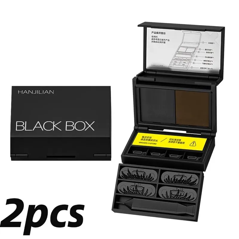 Delineador 3 em 1 para cílios inferiores e toupeira 3s, aplicação rápida, natural, de longa duração, antiderrapante, portátil, conjunto de maquiagem para os olhos