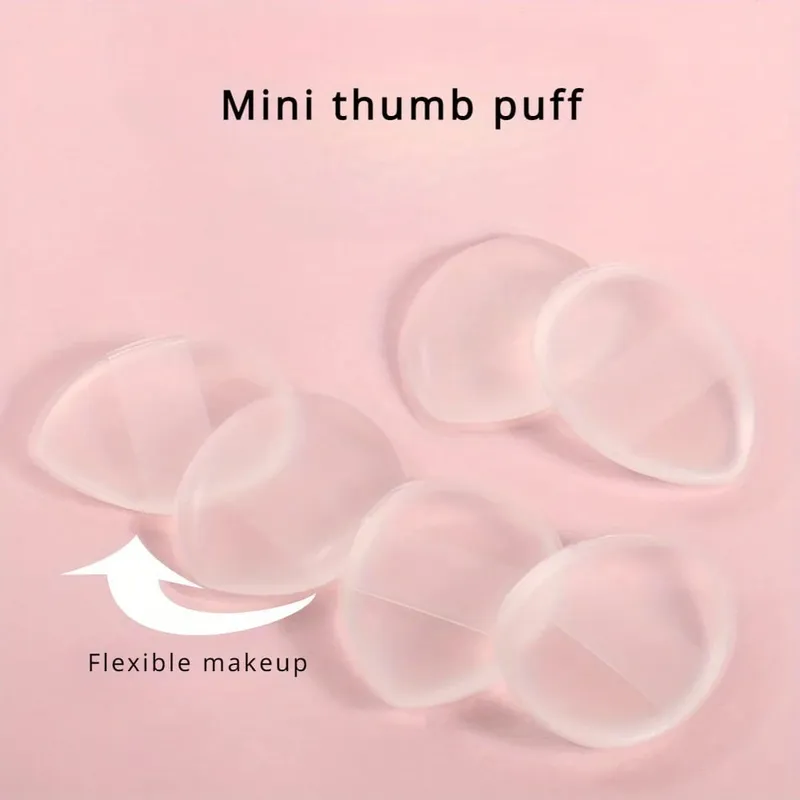 Pacote com 1/5 mini pontas dos dedos de silicone – pincéis de maquiagem reutilizáveis ​​sem fragrância para base, corretivo e pó