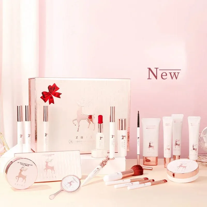 20 pçs conjunto de maquiagem caixa completa batom sombra conjunto presente conjunto completo compõem produtos de cuidados com a pele cosméticos para mulher
