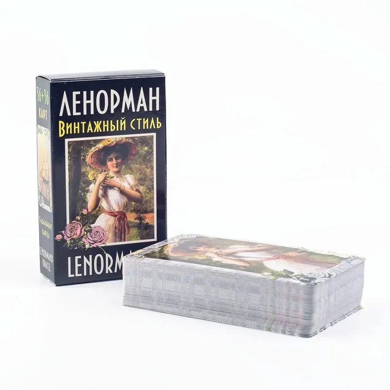 72 件套 ЛЕНОРМАН ВИНТАЖНЫЙ СТИЛЬ LENORMAND ORACLE 俄羅斯幻象塔羅牌占卜命運甲板遊戲卡適合家庭聚會