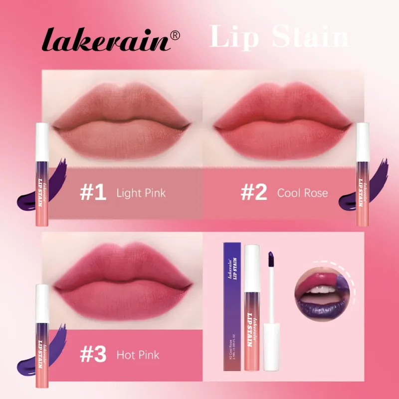 Lakerain Lip Gloss Peel and Stick Set Pink Lip Gloss Transfer Resistant Long-lasting Waterproof Natural Lip Gloss For Women