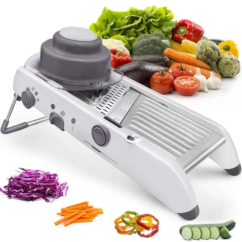 18 in 1 Adjustable Mandoline Vegetable Slicer Stainless Steel Vegetable Slicer Julienne Slicer for Potato Onion JT214