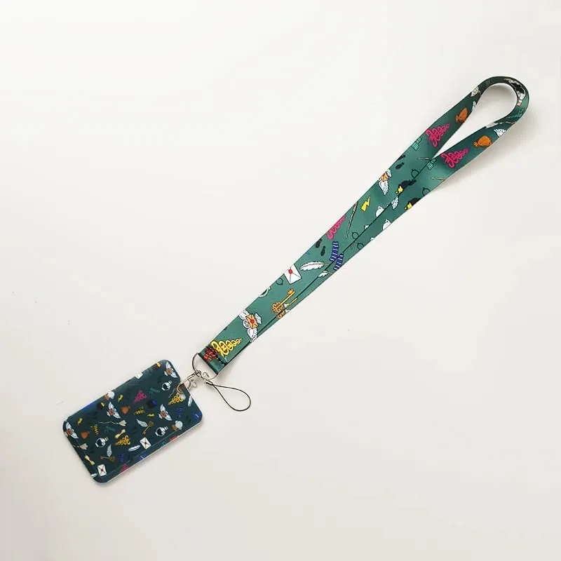 Credential Holder American Anime Lanyards for Key Neck Strap For Card Badge Gym Keychain Keyring Accessories Gifts