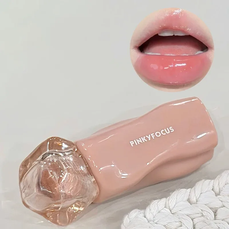 Pinkyfocus batom brilhante espelho brilho labial hidratante hidratante suculento nu lábio matiz longa duração diário natural maquiagem batom