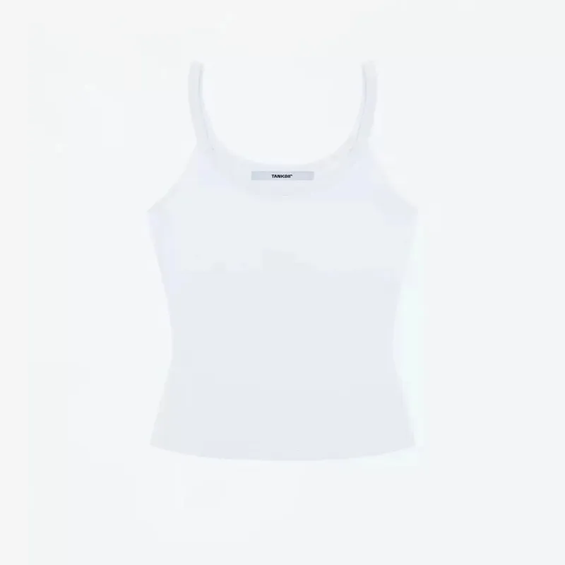 Tank American Style Crew Neck Slim Fit Stretch Basic Crop Top Sweet & Cool Sexy Camisole Vest