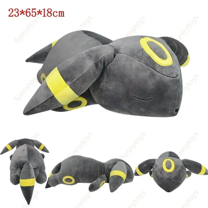 Travesseiro de pelúcia Pokémon para posição de dormir Leafeon Espeon Sylveon Furret Cubone Scorbunny Bulbasaur Squirtle Almofada de pelúcia macia