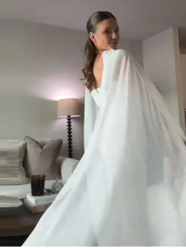 Capa pura em torno do pescoço maxi vestido para mulher aberta volta sólida simples design saia elegante casamento formal noite feminino roupões longos