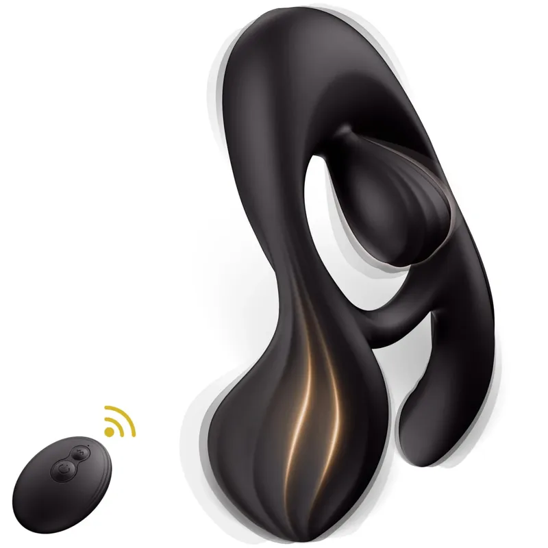 Anel peniano vibratório para homens, retardador de ejaculação, vibrador de testículos, controle remoto, anel peniano, estimulador de clitóris, brinquedo sexual para homens — image 1