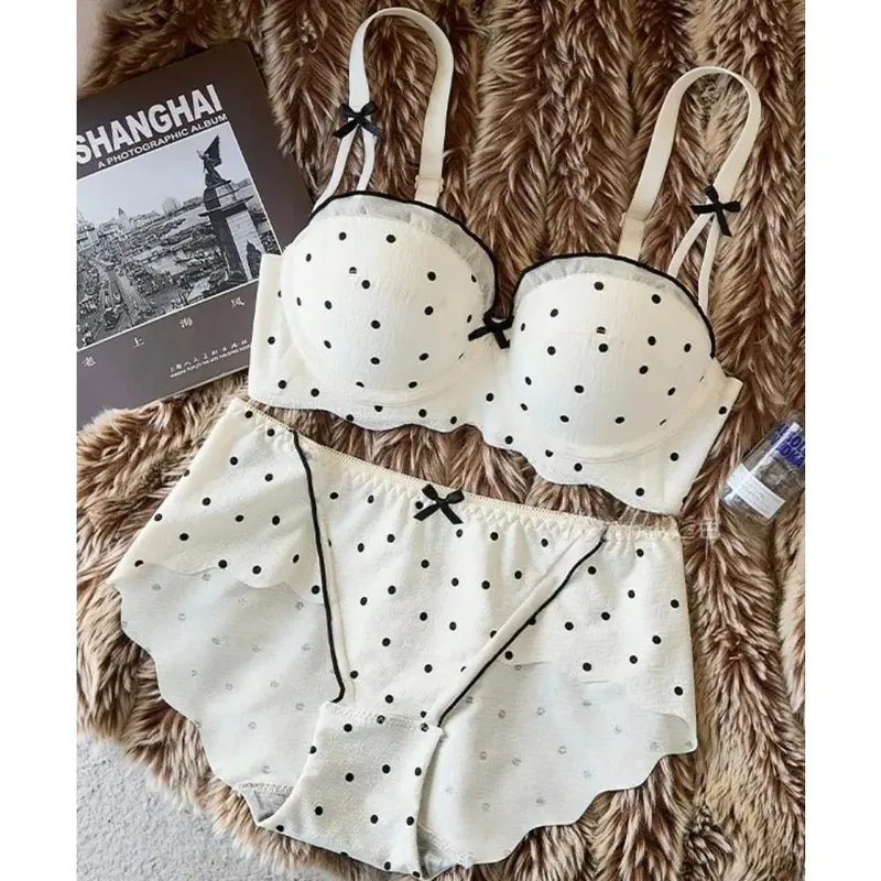 Mulheres rendas demi copo conjunto de sutiã push up pequeno busto suporte superior anti flacidez elegante volta 2 pçs lingerie íntima roupa interior diária — image 6