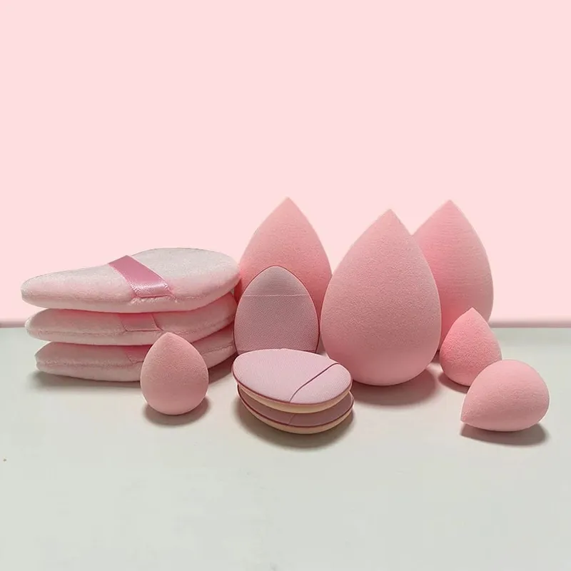 Conjunto de combinação pequeno, médio e grande de 12 peças Puff de maquiagem essencial para iniciantes