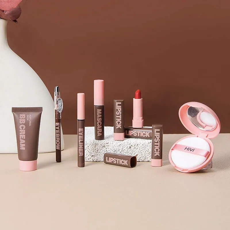 Kit de maquiagem moderno de 9 peças - Conjunto completo de maquiagem para rosto inteiro para looks diários e presentes — image 4