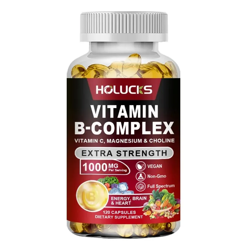 High Absorption B-Complex Capsules with Biotin & Folate Support Mood Balance Immune Skin & Nails Health for Daily Life