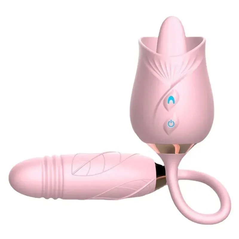 3 em 1 empurrando vibrador anal feminino rosa sugando clitóris estimulador vibrador lambendo vagina massageador masturbador brinquedos sexuais para mulher