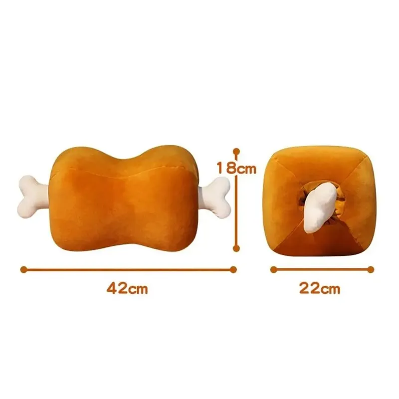 Novidade 42cm simulação osso de carne travesseiro macio lavável travesseiro hipoalergênico design de desenho animado travesseiro de dupla utilização almofada de sofá