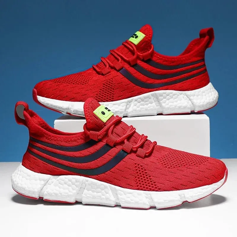 Tênis masculino confortável respirável sapatos de plataforma verão homem tênis de corrida respirável confortável moda tênis de caminhada