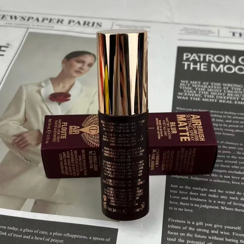Charlotte Tilbury Airbrush Flawless Setting Spray 100ml 34ml 2PCS Set Setting Spray Moisturizing Hydrate Oil Control MakeUp Gift