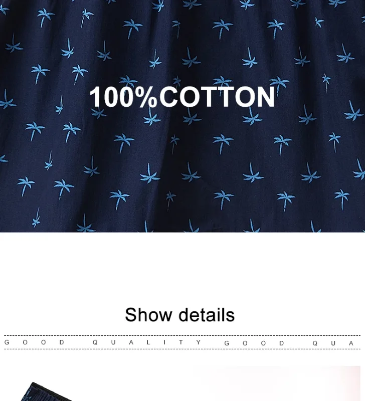 Men's Cotton Boxer Shorts, Printed Pattern Men's Underwear, College Style Shorts, Summer Breathable And Comfortable Loungewear