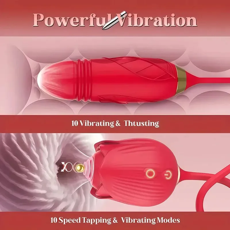 3 em 1 empurrando vibrador anal feminino rosa sugando clitóris estimulador vibrador lambendo vagina massageador masturbador brinquedos sexuais para mulher