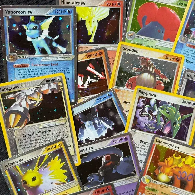 Proxy Cards Holographic Emerald Cacturne Rayquaza Hidden Legends Kyogre Crystal Guardians Alakazam Star Flareon Metagross