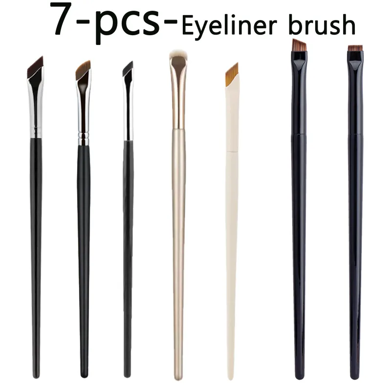 Pincel de delineador com lâmina atualizada, pincel ultrafino de ângulo fino e plano para sobrancelha sob os olhos, pincel de maquiagem com detalhes precisos