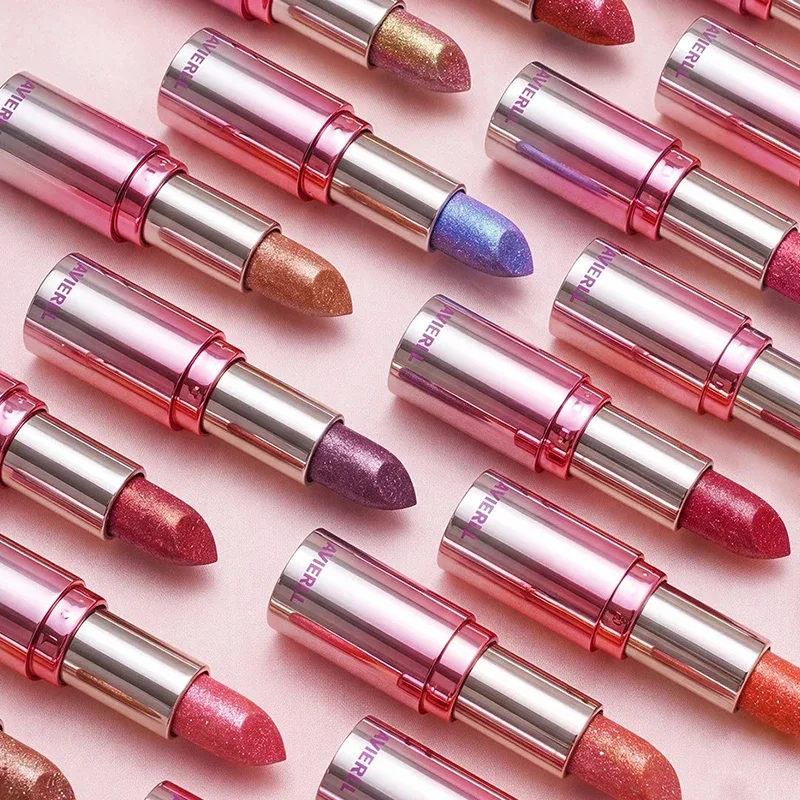 6 Color Polarised Shimmer Lipstick Metallic Pearlescent Pink Glitter Lipstick Waterproof Lasting Lip Tint Women Cosmetics Makeup — image 5