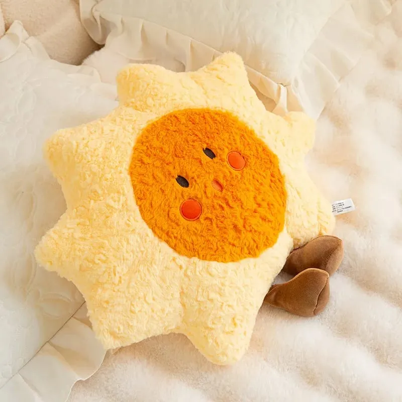 45cm bonito arco-íris nuvem sol lua estrela lance travesseiro almofada arco-íris brinquedo de pelúcia decoração do quarto boneca travesseiro sofá almofada — image 7