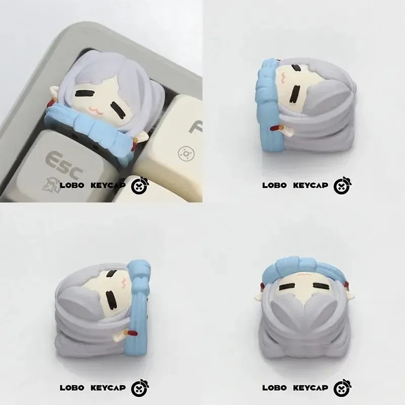 Anime Frieden Theme Series Single Keycap Personalized Resin Fern Cartoon Character Model Toy Mechanical Keyboard Esc Decor Gifts
