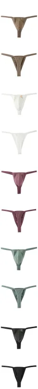 Tanga de tecido respirável de secagem rápida masculina cuecas confortáveis ​​de cintura baixa roupa interior sexy moda pessoa corajosa
