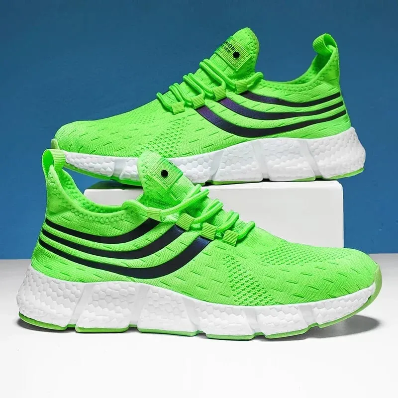 Tênis masculino confortável respirável sapatos de plataforma verão homem tênis de corrida respirável confortável moda tênis de caminhada