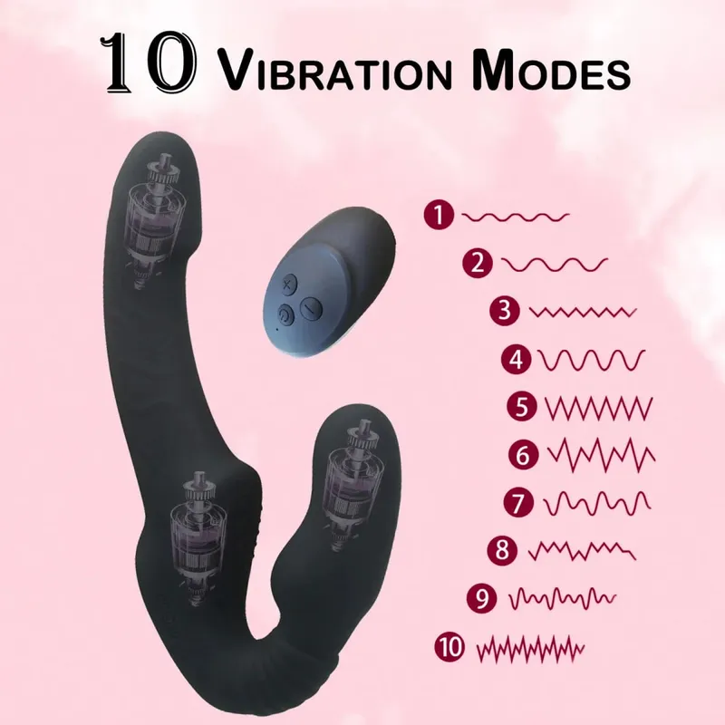 Vibrador sem alças com controle remoto para mulheres, casais lésbicos, ponto g, brinquedos sexuais com estimulador de clitóris