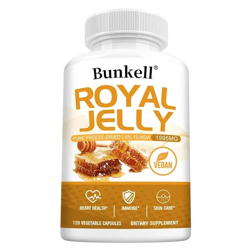 Royal Jelly 1995 Mg - Antioxidante de suporte articular apoia a saúde cardiovascular do sistema imunológico - Fórmula sem glúten não OGM