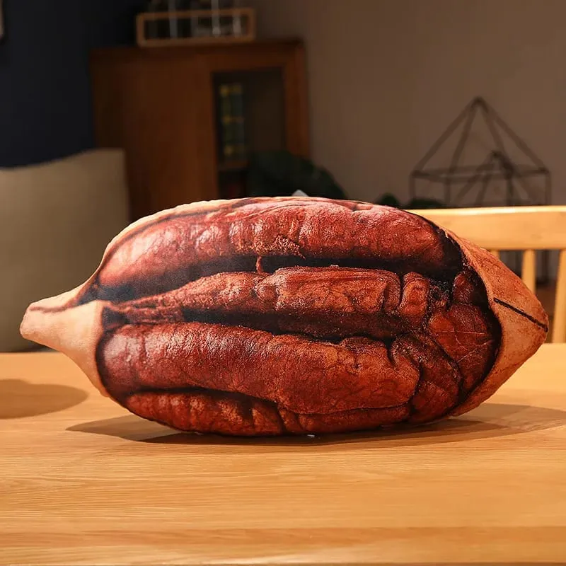 Simulational Nut Plush Pillow Creative Chestnut Plush Toy Funny Pecan Walnut Pillow Cushion Home Decor Kids Toy Birthday Gift
