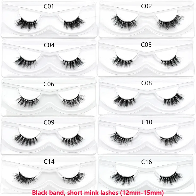Half Eye Lashes Natural 3D Mink Short False Eyelashes Fluffy Wispy Cross Strip Fake Lashes Soft Half Eyelashes Extension Makeup — image 5
