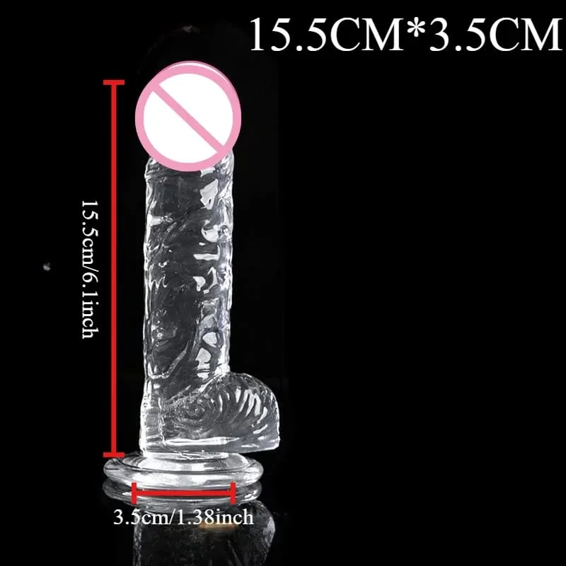 Transparente macio geléia vibrador realista falso pênis otário butt plug brinquedos sexuais para mulher homem vagina anal brinquedos sexuais