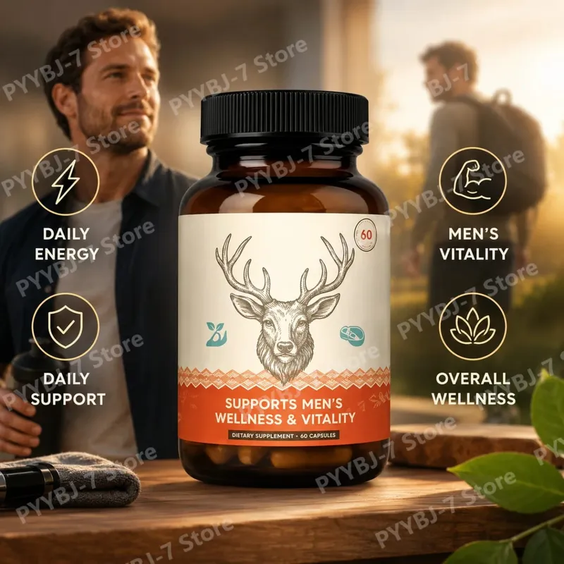 Suplemento de mistura de ervas do Ártico para homens Suporte diário para resistência energética Bem-estar geral Suplementos diários de saúde 60 cápsulas