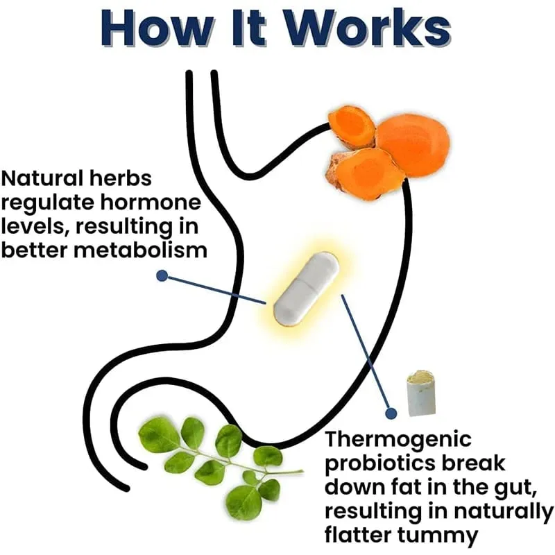 Provitalize Capsules - Mulheres Probióticos + Moringa Controle de Peso Saúde Imunológica e Suporte à Saúde Intestinal 30/60/120 Caps