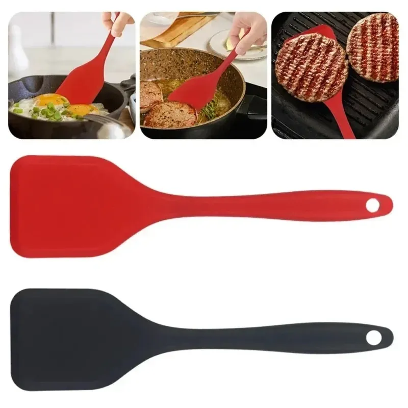 Small 20.5cm Silicone Cooking Leakage Spatula Dense Shovel Fried FishOmelette Shovel Non-stick Spatula Kitchen Cooking Tools