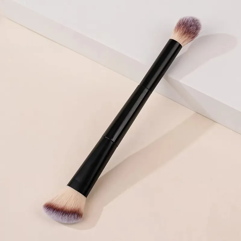 1pc retrátil blush escova kabuki fundação pincel macio macio pó contorno pincéis de maquiagem ferramentas de maquiagem portátil