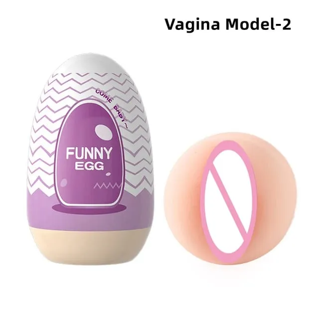 Copos masturbador ovo portátil estimulador pênis massageador de borracha macia adulto brinquedos sexuais para homens realista vagina bolso buceta